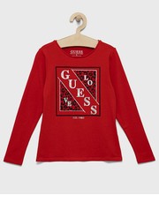 Koszulka longsleeve dziecięcy kolor czerwony - Answear.com Guess