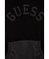 Bluza Guess bluza bawełniana dziecięca kolor czarny z kapturem z aplikacją