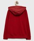 Bluza Guess bluza bawełniana dziecięca kolor czerwony z kapturem z aplikacją