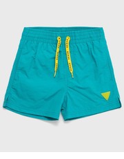 Spodnie szorty kąpielowe dziecięce kolor turkusowy - Answear.com Guess
