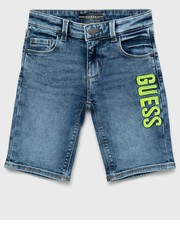 Spodnie szorty jeansowe dziecięce regulowana talia - Answear.com Guess