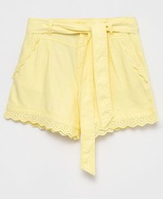 Spodnie szorty dziecięce kolor żółty gładkie - Answear.com Guess