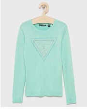 Sweter sweter dziecięcy kolor turkusowy lekki - Answear.com Guess