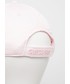 Czapka dziecięca Guess czapka bawełniana dziecięca kolor różowy z nadrukiem