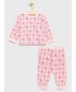 Piżama dziecięca Guess piżama dziecięca kolor różowy z nadrukiem