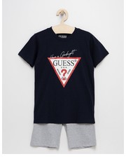 Piżama dziecięca piżama dziecięca kolor granatowy z nadrukiem - Answear.com Guess