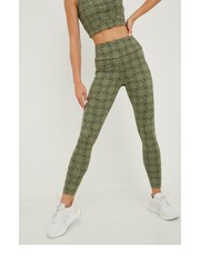 Legginsy legginsy damskie kolor zielony wzorzyste - Answear.com Guess
