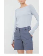 Spodnie szorty outdoorowe Expander damskie kolor szary gładkie medium waist - Answear.com Viking