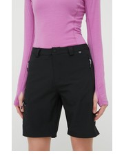 Spodnie szorty outdoorowe Sumatra damskie kolor czarny gładkie high waist - Answear.com Viking