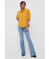 Koszula Pepe Jeans koszula damska kolor żółty relaxed z kołnierzykiem klasycznym