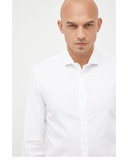 Koszula męska koszula bawełniana męska kolor biały slim z kołnierzykiem włoskim - Answear.com Pepe Jeans
