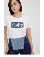 Bluzka t-shirt bawełniany kolor biały - Answear.com Pepe Jeans