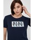 Bluzka Pepe Jeans t-shirt bawełniany kolor granatowy