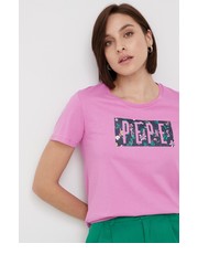 Bluzka t-shirt bawełniany kolor fioletowy - Answear.com Pepe Jeans