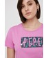 Bluzka Pepe Jeans t-shirt bawełniany kolor fioletowy