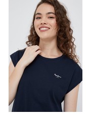 Bluzka t-shirt bawełniany BLOOM kolor granatowy - Answear.com Pepe Jeans