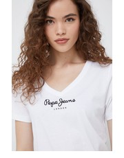 Bluzka t-shirt bawełniany kolor biały - Answear.com Pepe Jeans