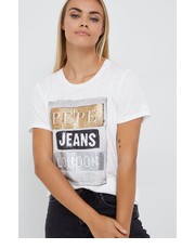 Bluzka t-shirt damski kolor biały - Answear.com Pepe Jeans