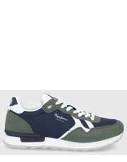 Sneakersy męskie buty britt man divided kolor zielony - Answear.com Pepe Jeans