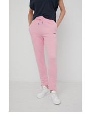 Spodnie spodnie bawełniane CALISTA PANTS damskie kolor różowy gładkie - Answear.com Pepe Jeans