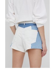 Spodnie szorty MARLY SHORT BLEND damskie kolor biały wzorzyste high waist - Answear.com Pepe Jeans