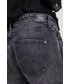 Spodnie Pepe Jeans szorty jeansowe THRASHER damskie kolor czarny gładkie medium waist