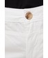 Spodnie Pepe Jeans szorty bawełniane BALBOA SHORT damskie kolor biały gładkie medium waist