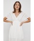Sukienka Pepe Jeans sukienka bawełniana KAIA kolor biały maxi rozkloszowana