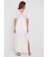 Sukienka Pepe Jeans sukienka bawełniana KAIA kolor biały maxi rozkloszowana