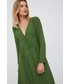 Sukienka Pepe Jeans sukienka kolor zielony midi rozkloszowana
