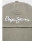 Czapka Pepe Jeans czapka bawełniana LUCIA CAP kolor zielony z aplikacją
