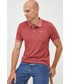 T-shirt - koszulka męska Pepe Jeans polo bawełniane kolor czerwony gładki
