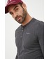 T-shirt - koszulka męska Pepe Jeans longsleeve bawełniany kolor szary gładki