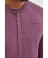 T-shirt - koszulka męska Pepe Jeans longsleeve bawełniany kolor fioletowy gładki