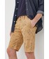 Krótkie spodenki męskie Pepe Jeans szorty bawełniane MC QUEEN SHORT GARDEN męskie kolor beżowy