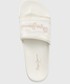 Sandały Pepe Jeans klapki Slider Zebra 817 damskie kolor biały