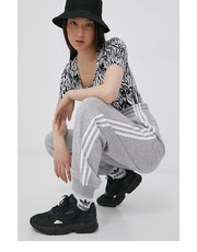 Spodnie spodnie damskie kolor szary melanżowe - Answear.com Adidas