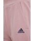 Spodnie Adidas TERREX spodnie dresowe bawełniane Tiro damskie kolor różowy gładkie