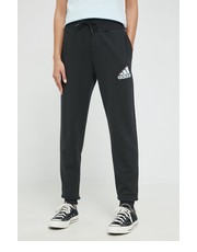 Spodnie spodnie dresowe damskie kolor czarny z nadrukiem - Answear.com Adidas