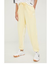 Spodnie spodnie dresowe damskie kolor żółty z aplikacją - Answear.com Adidas