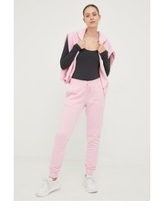 Spodnie spodnie dresowe damskie kolor różowy z nadrukiem - Answear.com Adidas
