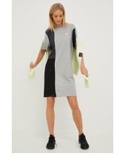 Sukienka sukienka bawełniana kolor szary mini prosta - Answear.com Adidas