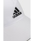 Czapka Adidas Czapka kolor biały z aplikacją