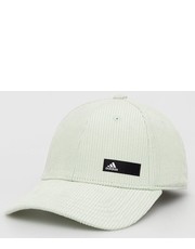 Czapka czapka bawełniana kolor turkusowy z aplikacją - Answear.com Adidas