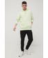 Bluza męska Adidas bluza bawełniana męska kolor zielony z kapturem gładka