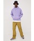 Bluza męska Adidas bluza bawełniana męska kolor fioletowy z kapturem z nadrukiem