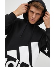 Bluza męska bluza męska kolor czarny z kapturem gładka - Answear.com Adidas