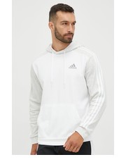 Bluza męska bluza męska kolor biały z kapturem gładka - Answear.com Adidas