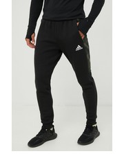 Spodnie męskie spodnie dresowe męskie kolor czarny gładkie - Answear.com Adidas