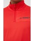 T-shirt - koszulka męska Adidas TERREX longsleeve sportowy Multi H53390 kolor czerwony gładki